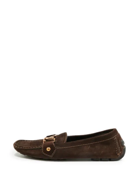 Louis Vuitton Pre-Owned Monte Carlo suede loafers Brown 1257737
