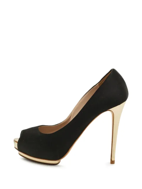 Le Silla platform peep-toe pumps Black 1294005