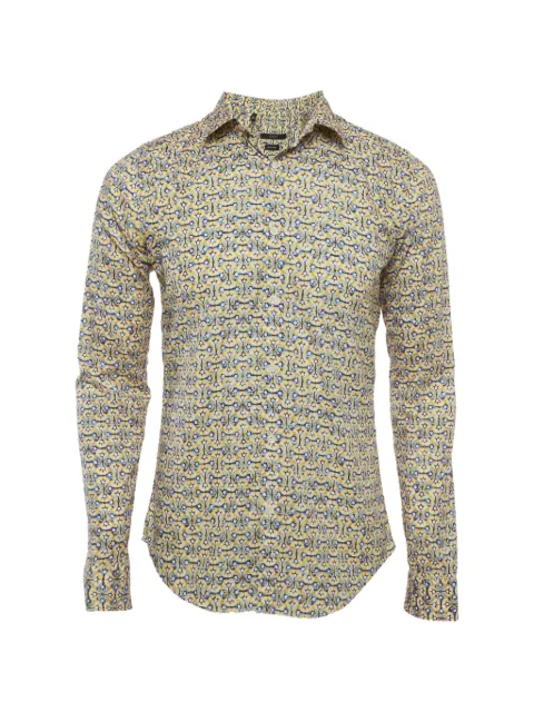 Gucci Pre-Owned printed long-sleeve shirt Yellow 1318078