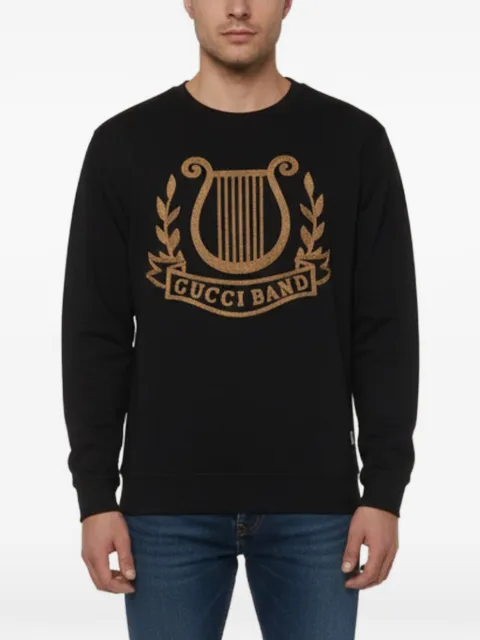 Gucci Pre-Owned embroidered crew-neck sweatshirt Black 1344033