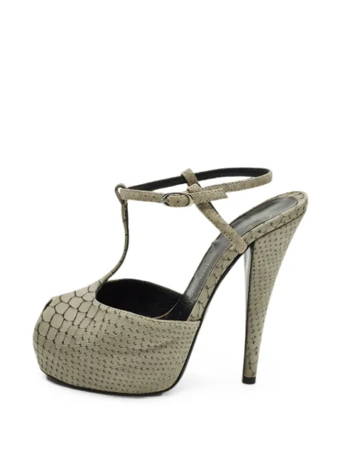 Giuseppe Zanotti Vintage peep-toe T-bar sandals Grey 1289690