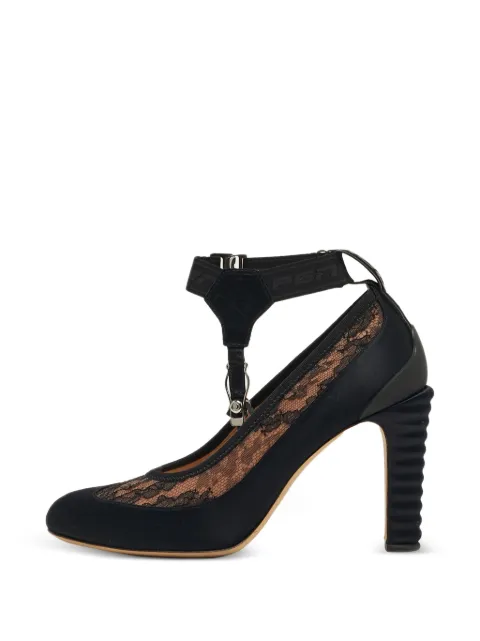 Fendi Pre-Owned Promenade lace heeled pumps Black 1274573