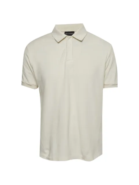 Emporio Armani Pre-Owned back-print polo shirt Neutrals 1327485