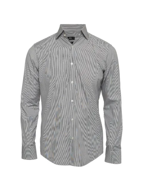 BOSS striped regular-fit shirt White 1332278