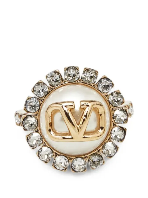 Valentino Garavani Pre-Owned logo-detail ring Gold 1315615