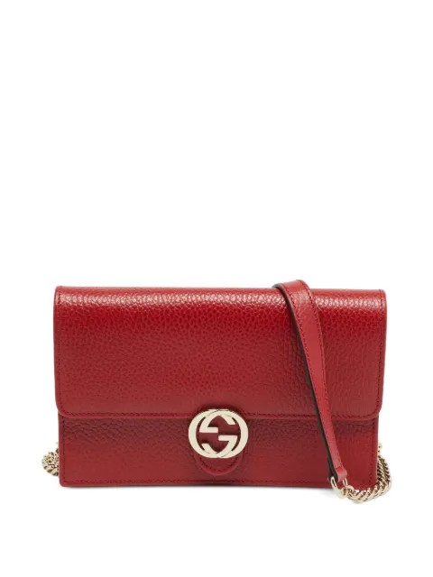 Gucci Pre-Owned Interlocking G wallet cross body bag Red 1270911