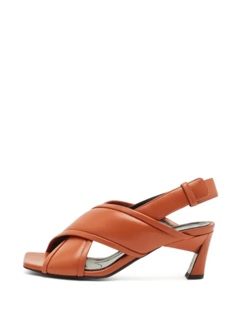 Marni Pre-Owned crisscross heeled sandals Brown 1280377