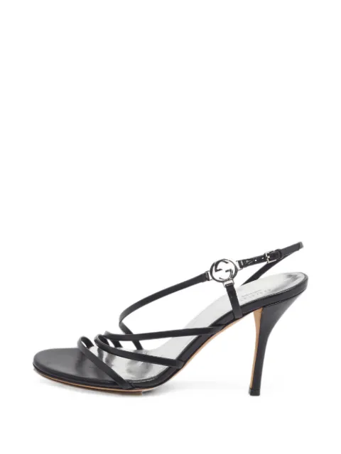 Gucci Pre-Owned Interlocking G strappy sandals Black 1342853