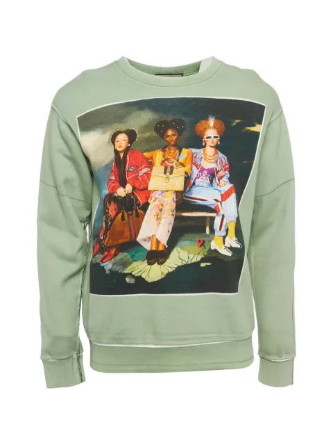 Gucci Pre-Owned x Ignasi Monreal print sweatshirt Green 1277400