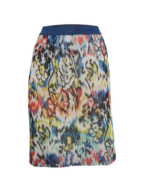 Missoni Pre-Owned floral-pattern midi skirt Neutrals 1328841