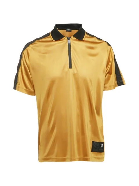 Fendi Pre-Owned FF half-zip T-shirt Yellow 1263862