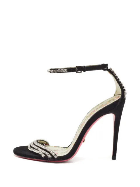 Gucci Pre-Owned crystal-embellished ankle-strap sandals Black 1347189