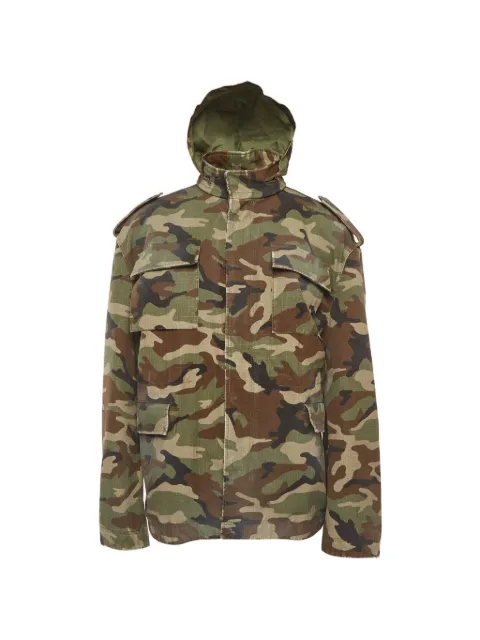 Balenciaga Pre-Owned camo-print jacket Green 1338885