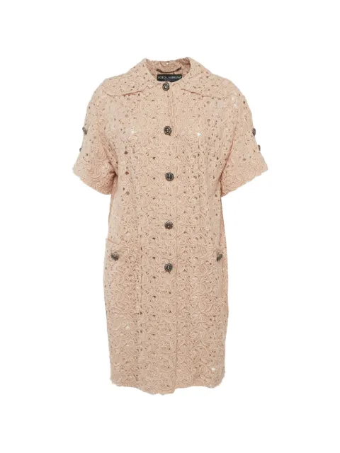 Dolce & Gabbana Pre-Owned lace sheer coat Neutrals 1292400