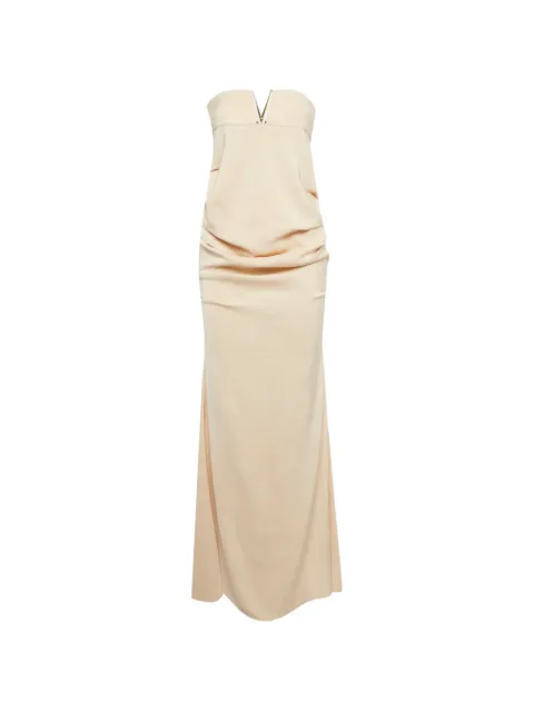 Elisabetta Franchi strapless maxi dress Neutrals 1276137