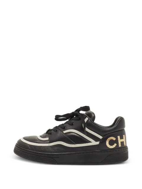 CHANEL Pre-Owned CC Camellia sneakers Black 1326579