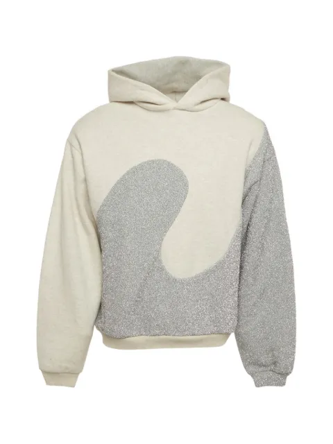 Christian Dior Pre-Owned glitter-panel hoodie Neutrals 1281603