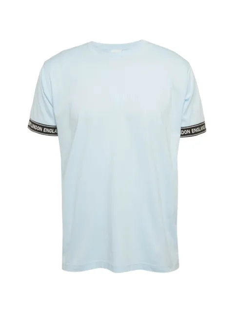 Burberry Pre-Owned logo-tape loose-fit T-shirt Blue 1285835