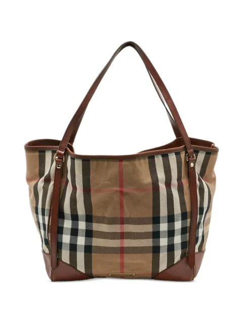 Burberry Pre-Owned Canterbury House Check tote bag Neutrals 1302252