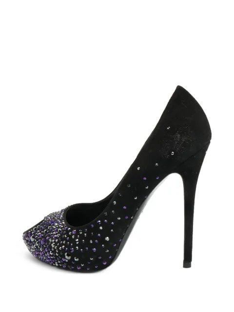 Alexander McQueen Pre-Owned crystal-embellished pumps Black 1281244