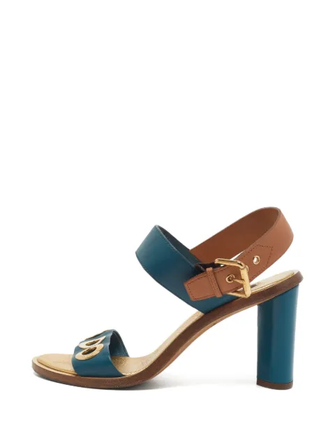Louis Vuitton Pre-Owned eyelet ankle-strap sandals Blue 1333730