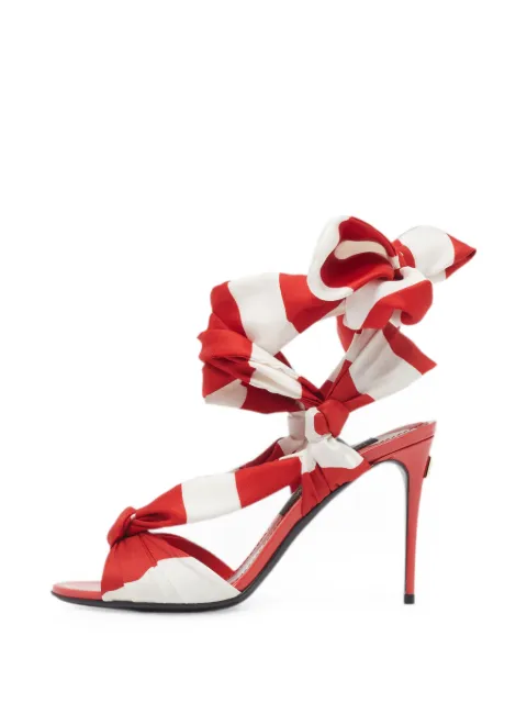 Dolce & Gabbana Pre-Owned Portofino ankle wrap sandals Red 1306064
