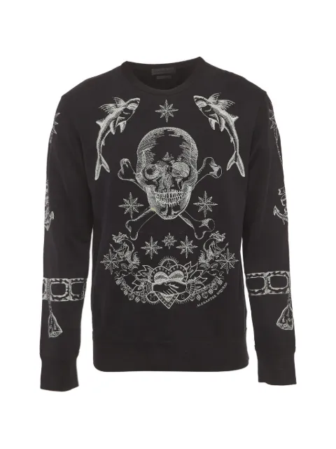 Alexander McQueen Pre-Owned embroidered Skull sweatshirt Black 1281490
