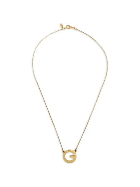 Givenchy Pre-Owned Oval G pendant necklace Gold 1360189