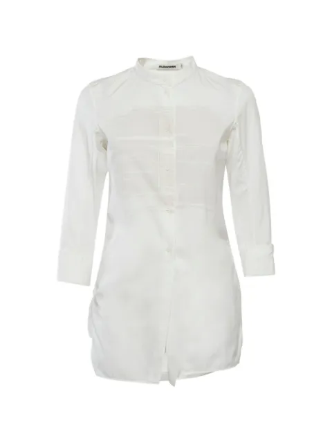 Jil Sander Pre-Owned band-collar shirt White 1318886
