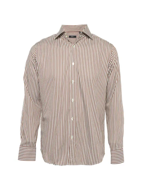 BOSS striped shirt Brown 1286746