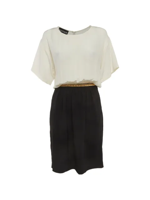 Boutique Moschino chain-detail crepe dress Black 1301972