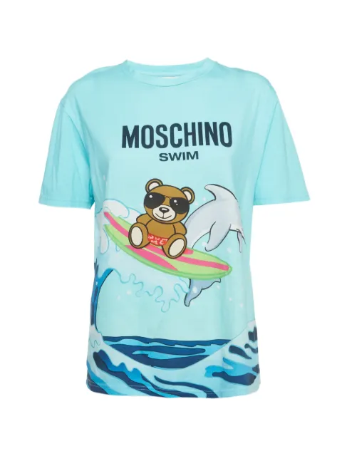 Moschino Pre-Owned Teddy Shark print T-shirt Blue 1299765