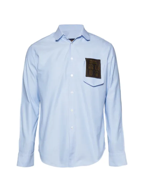 Louis Vuitton Pre-Owned graphic-patch long-sleeve shirt Blue 1290780