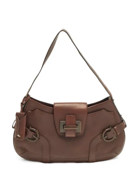 Ferragamo Pre-Owned buckle shoulder bag Brown 1298355