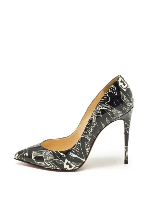 Christian Louboutin Pre-Owned Pigalle Follies printed pumps Black 1328570