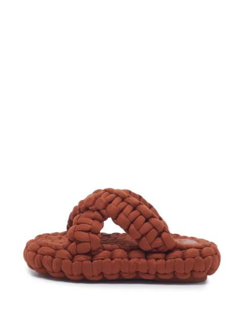 Chloé Pre-Owned Kamy braided platform sandals Brown 1341171