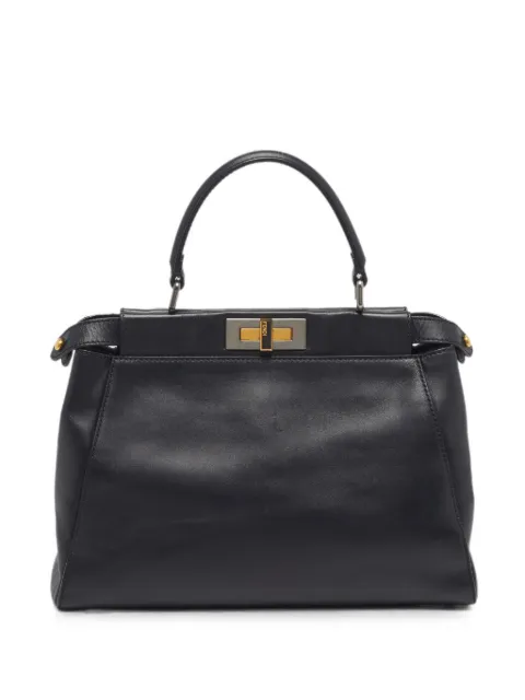 Fendi Pre-Owned Peekaboo twist-lock tote bag Black 1291799