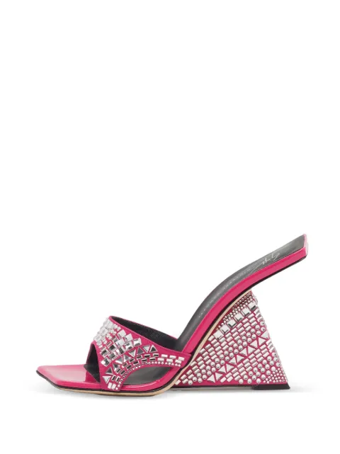 Giuseppe Zanotti Vintage Tutankamon crystal-embellished slide sandals Pink 1305788