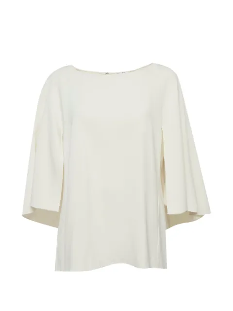 Oscar de la Renta Pre-Owned cape-detail crepe blouse Neutrals 1309738