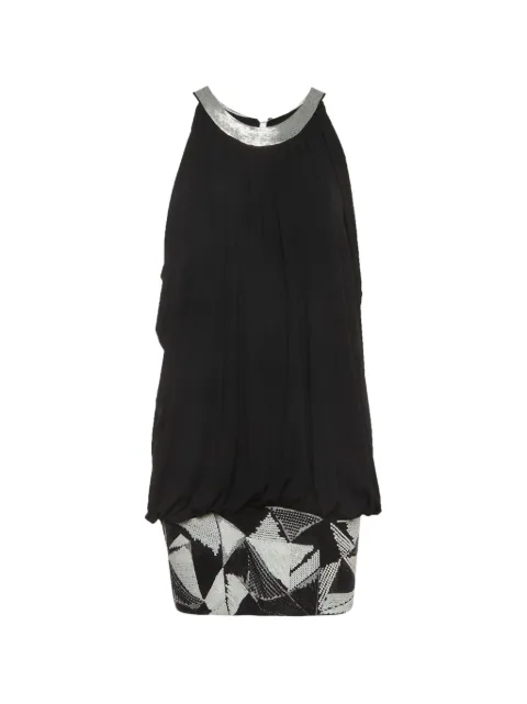 Fendi Pre-Owned sequined-draped mini dress Black 1330259