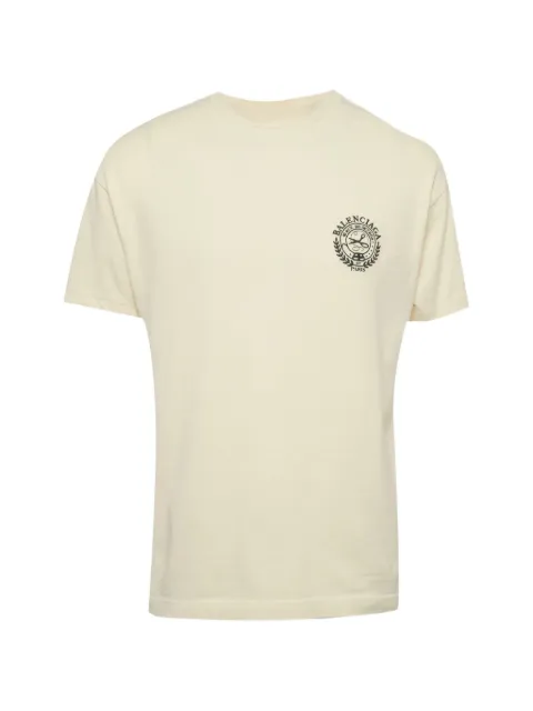 Balenciaga Pre-Owned logo-detail T-shirt Neutrals 1286607