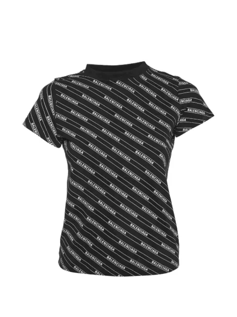 Balenciaga Pre-Owned logo-print T-shirt Black 1328477