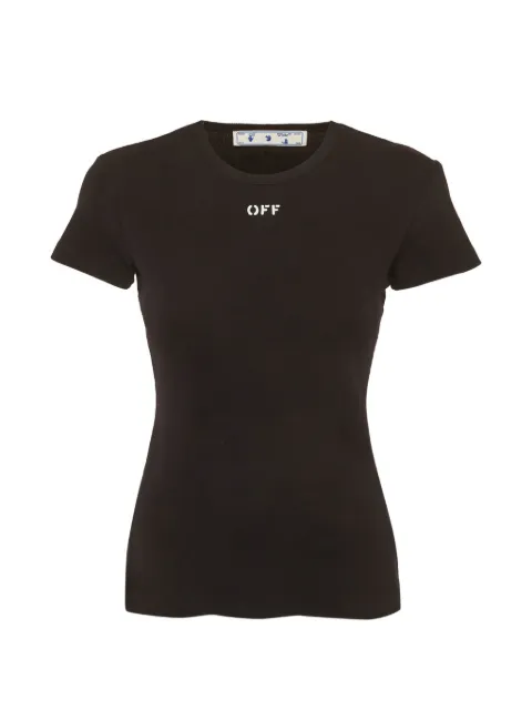 Off-White Pre-Owned logo-print T-shirt Black 1291661