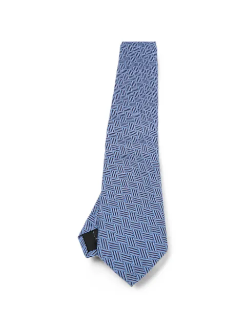 S.T. Dupont patterned silk tie Blue 1264603