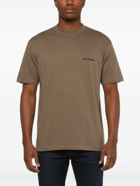 Balenciaga Pre-Owned logo-embroidered short-sleeve T-shirt Brown 1362557