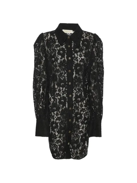 ZIMMERMANN floral-lace long-sleeved shirt Black 1313491