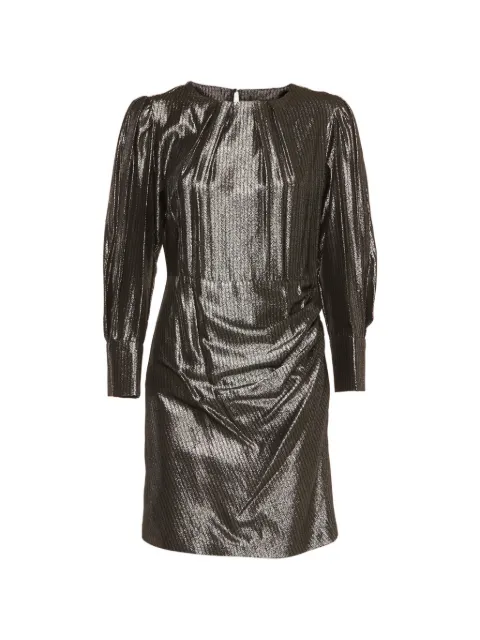 Maje striped metallic mini dress Silver 1296170
