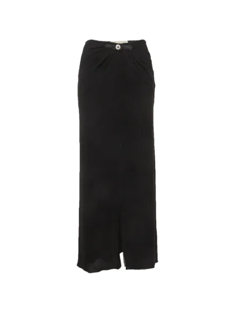Valentino Garavani Pre-Owned slit-detail maxi skirt Black 1320745