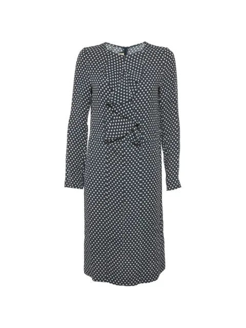 Marni Pre-Owned 2013 ruffled printed midi dress Blue 1291879