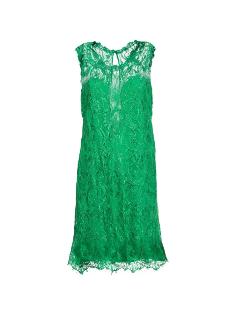 PUCCI Pre-Owned Guipure lace sleeveless mini dress Green 1317838